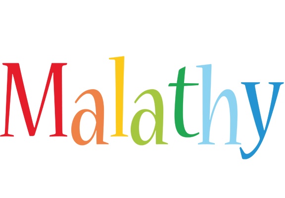 Malathy birthday logo