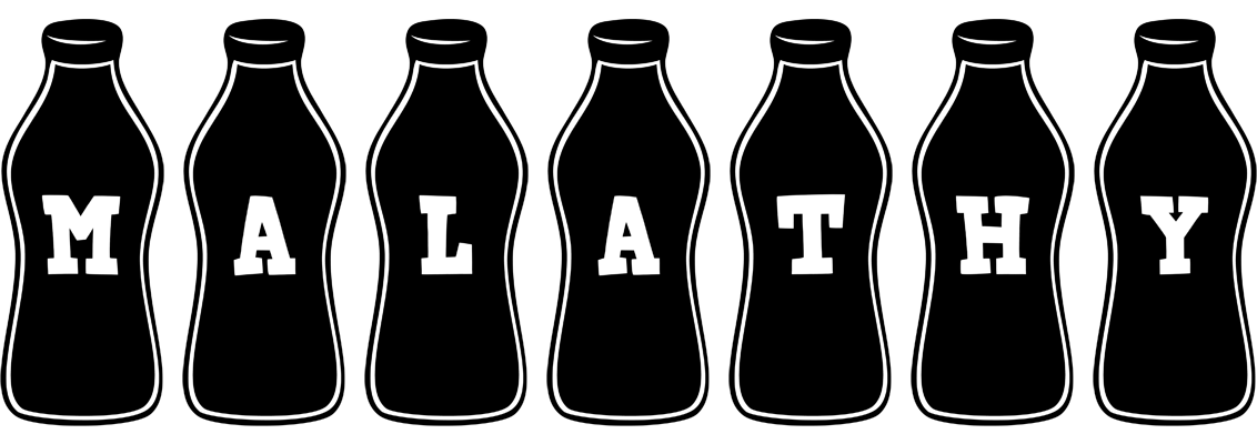Malathy bottle logo