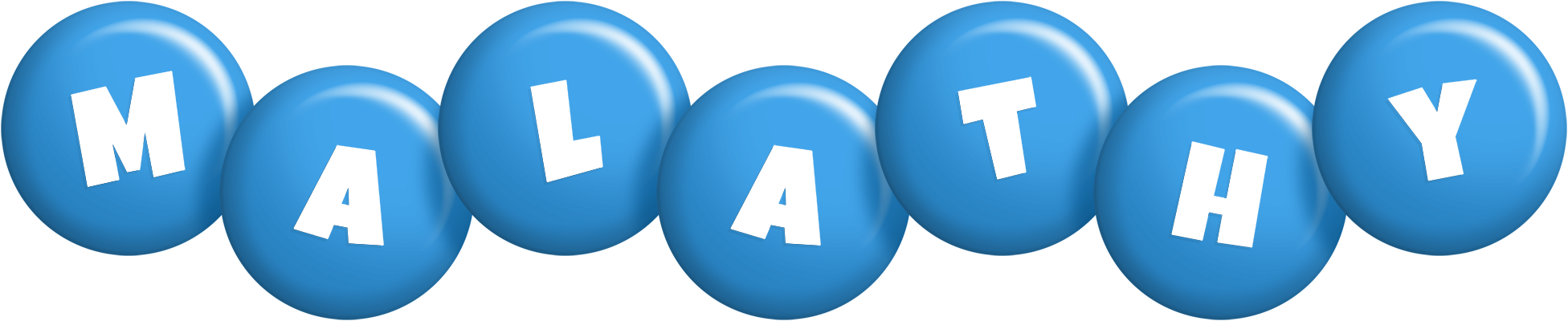 Malathy candy-blue logo