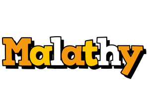 Malathy cartoon logo