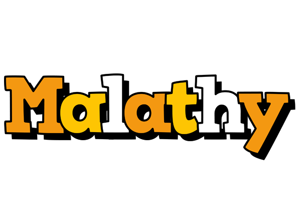 Malathy cartoon logo