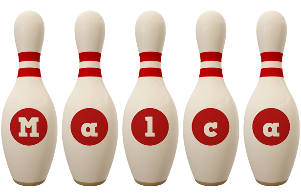 Malca bowling-pin logo