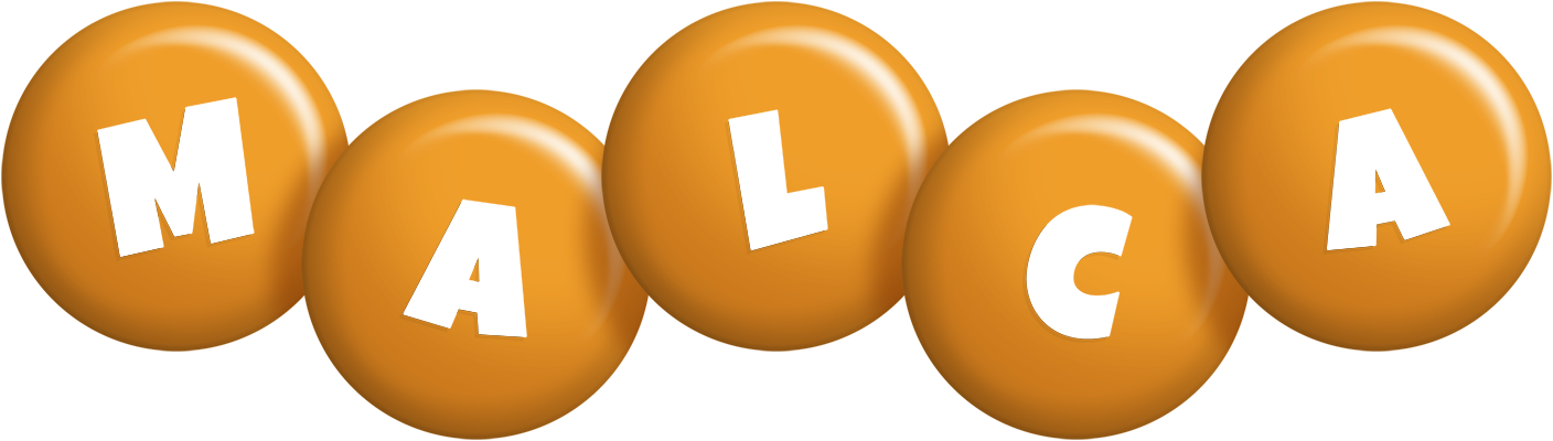 Malca candy-orange logo