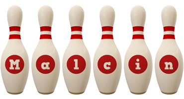 Malcin bowling-pin logo