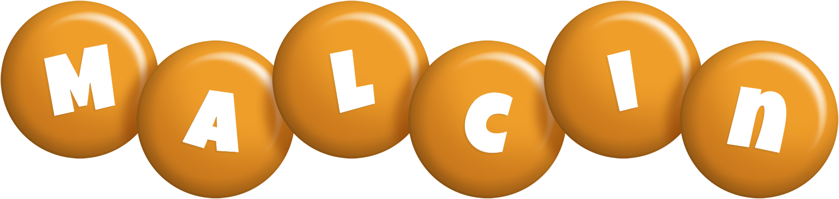 Malcin candy-orange logo
