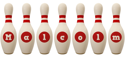 Malcolm bowling-pin logo