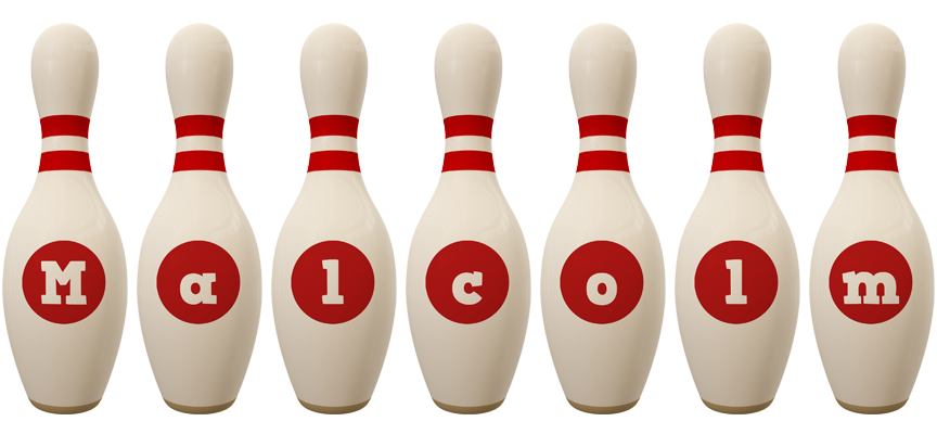 Malcolm bowling-pin logo
