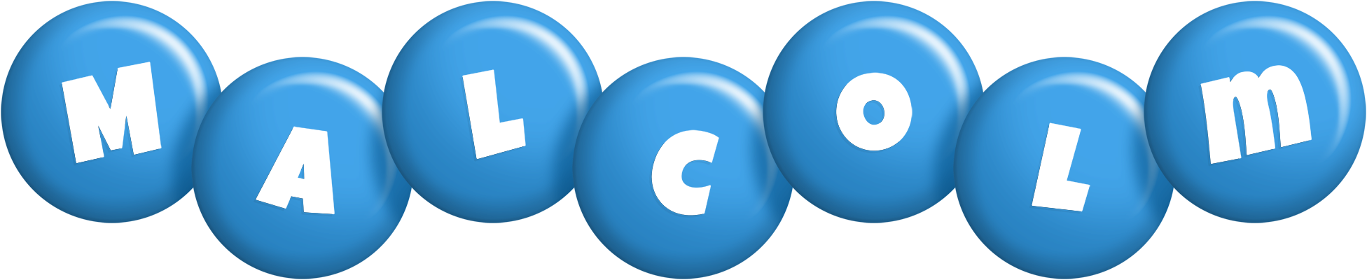 Malcolm candy-blue logo
