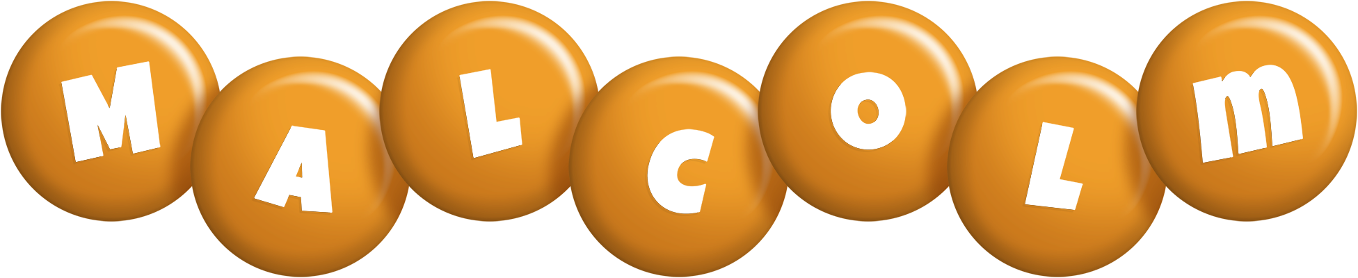 Malcolm candy-orange logo