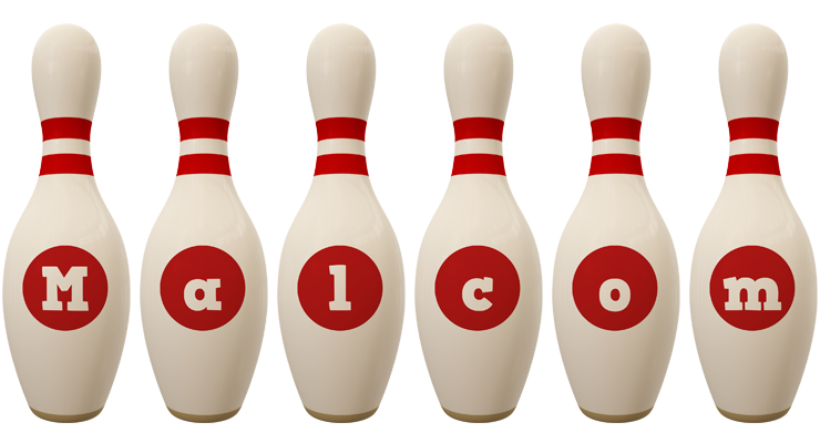 Malcom bowling-pin logo