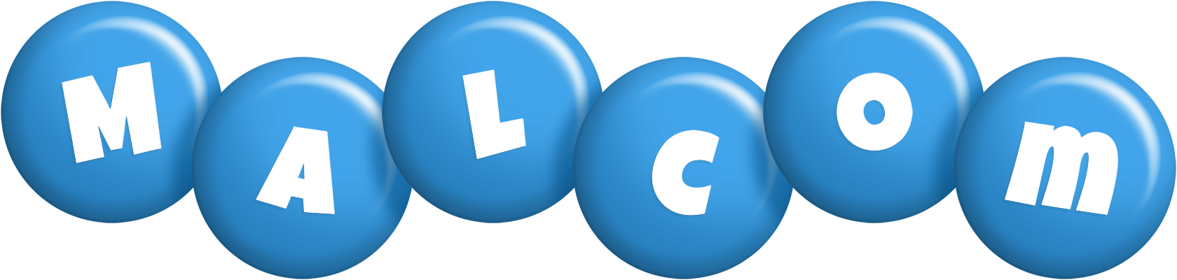 Malcom candy-blue logo