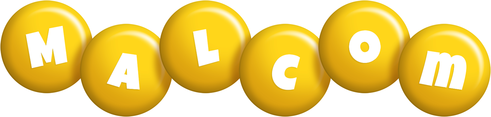 Malcom candy-yellow logo