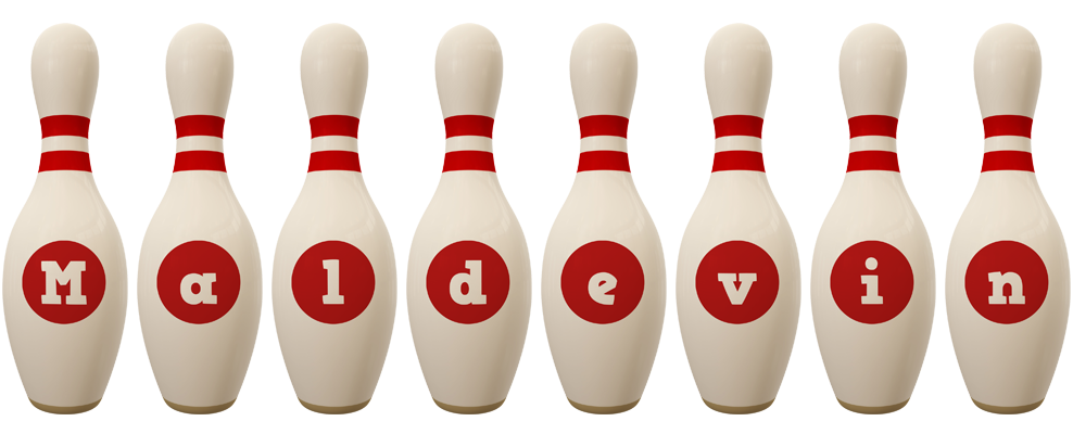 Maldevin bowling-pin logo