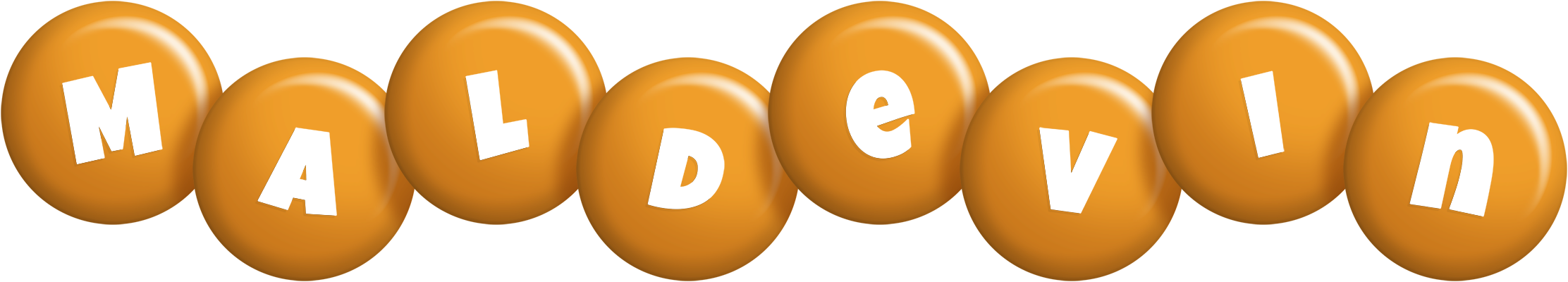 Maldevin candy-orange logo