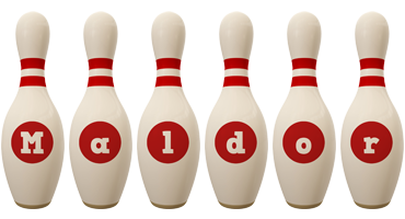 Maldor bowling-pin logo