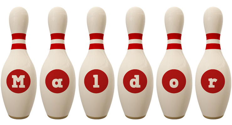 Maldor bowling-pin logo