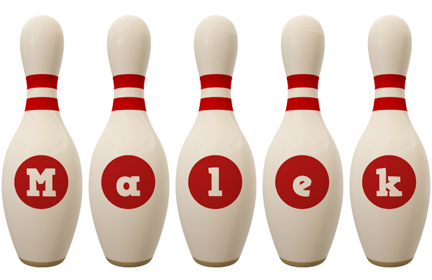 Malek bowling-pin logo