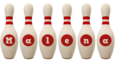 Malena bowling-pin logo