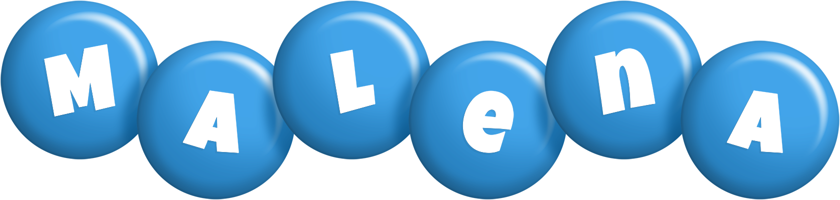 Malena candy-blue logo