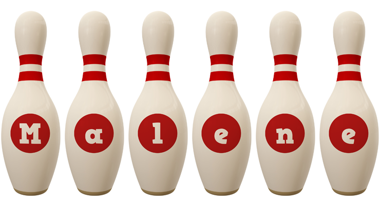Malene bowling-pin logo
