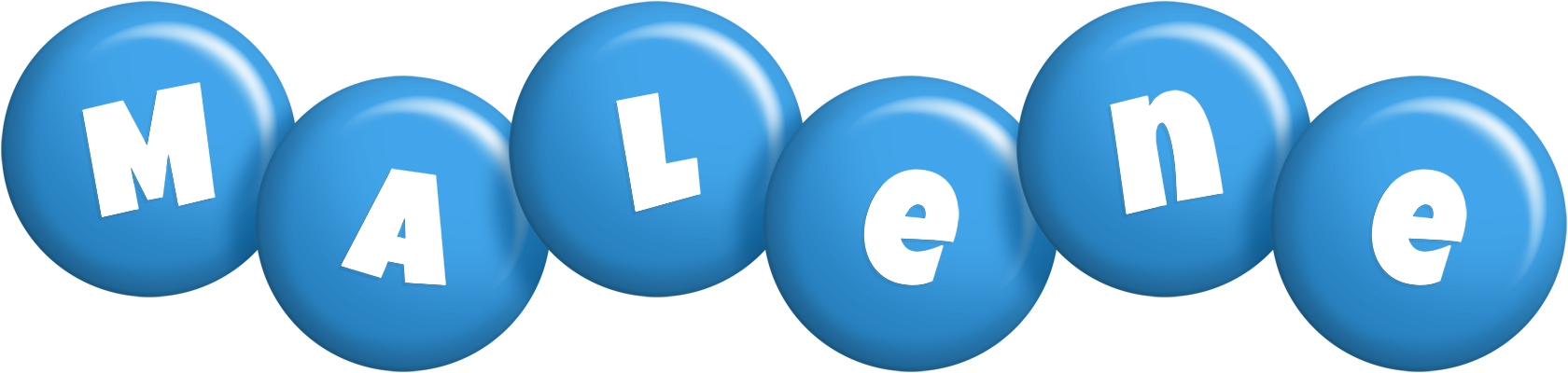 Malene candy-blue logo