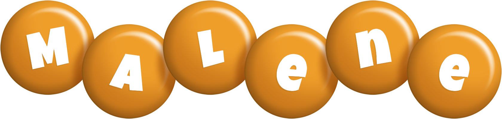 Malene candy-orange logo