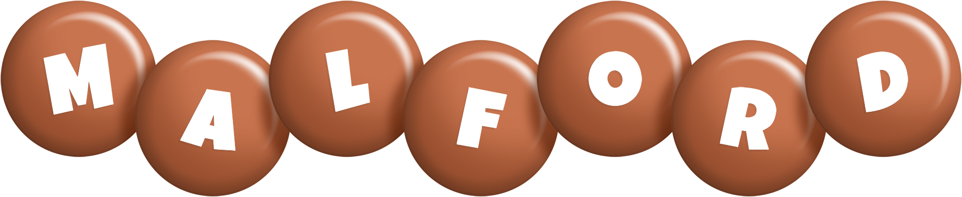 Malford candy-brown logo