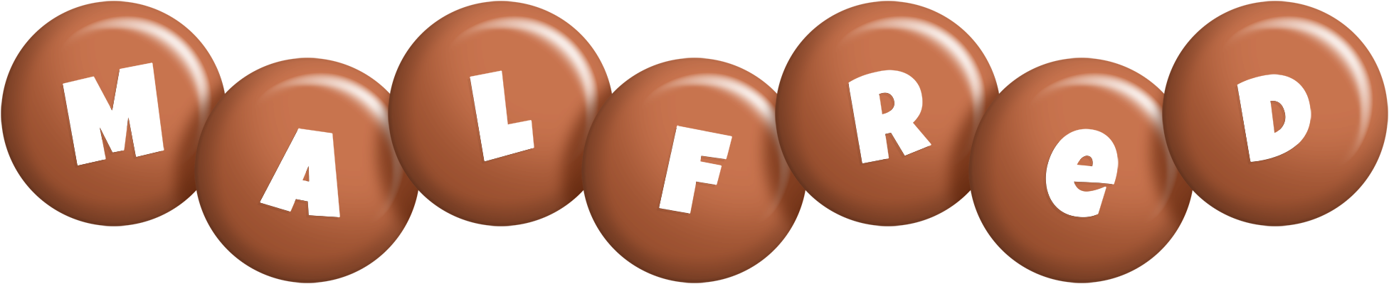 Malfred candy-brown logo