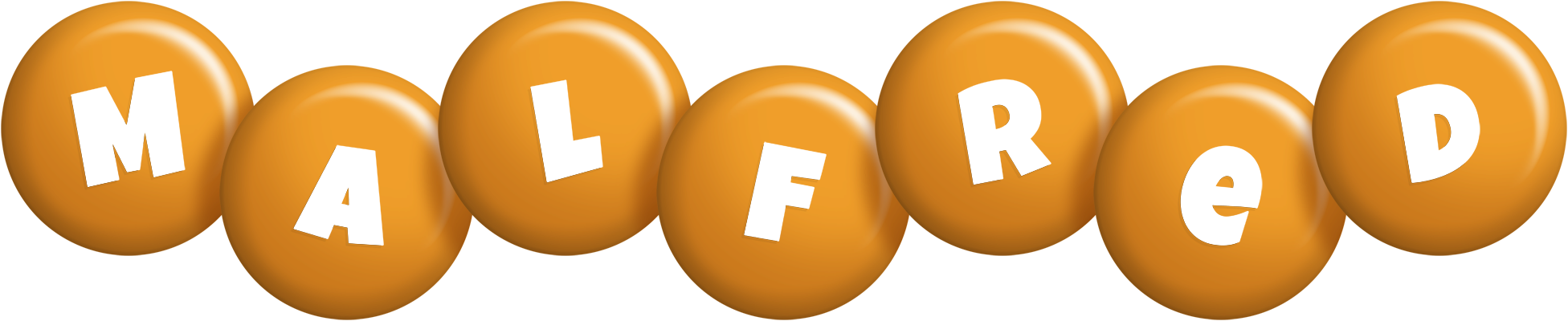 Malfred candy-orange logo