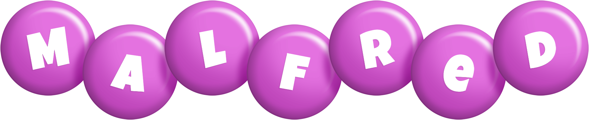 Malfred candy-purple logo
