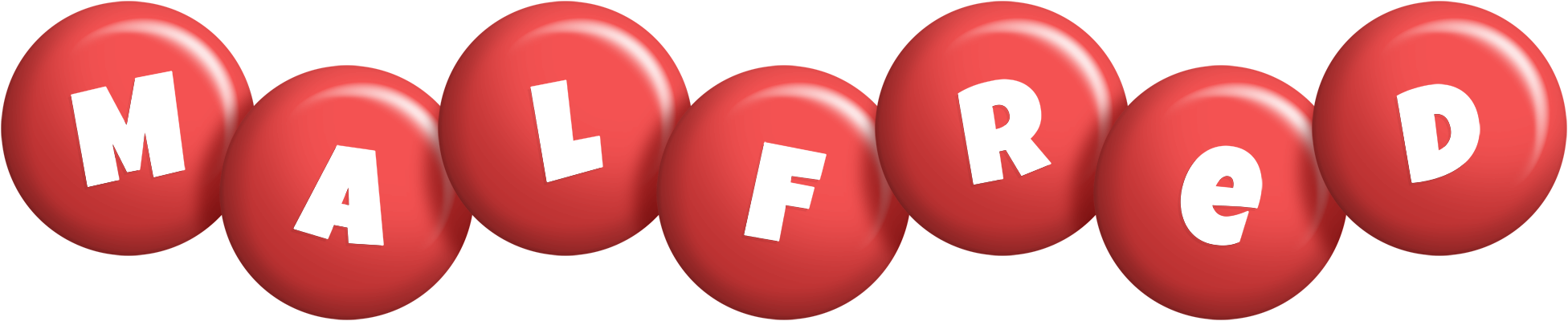 Malfred candy-red logo