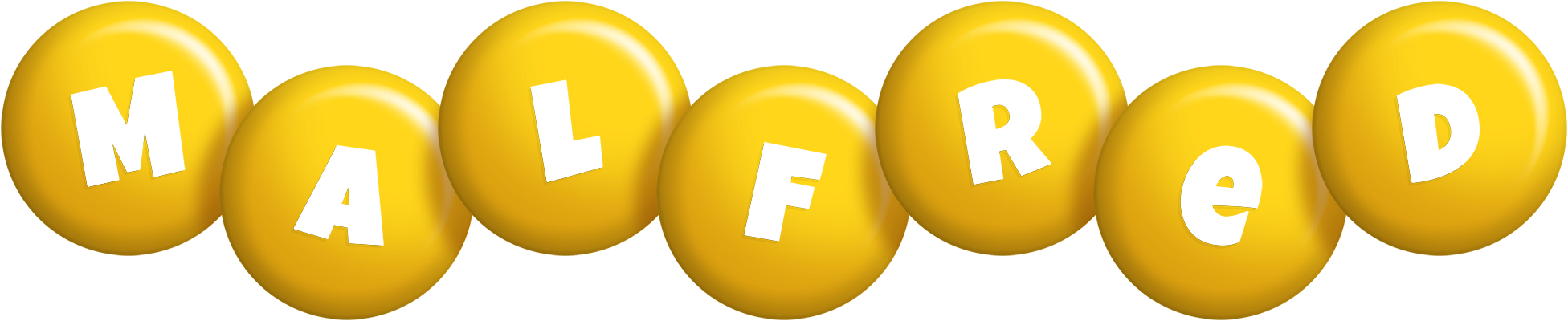 Malfred candy-yellow logo
