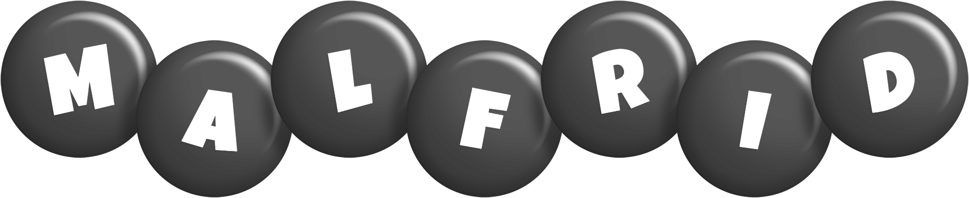 Malfrid candy-black logo