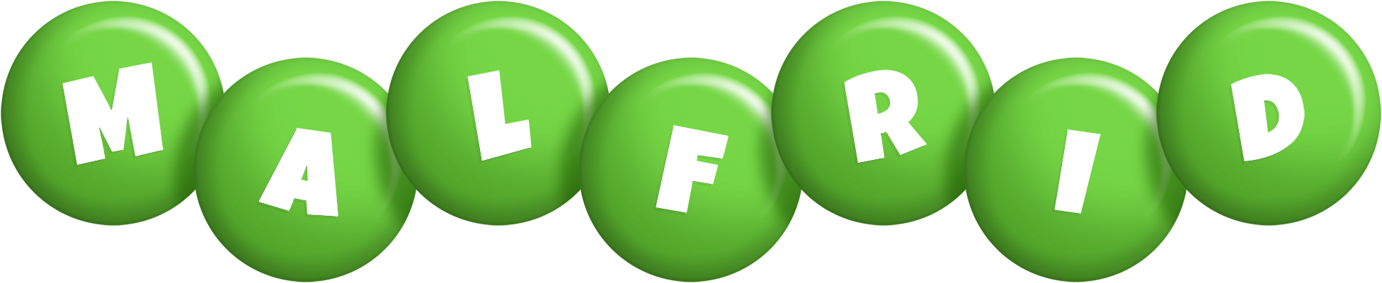 Malfrid candy-green logo