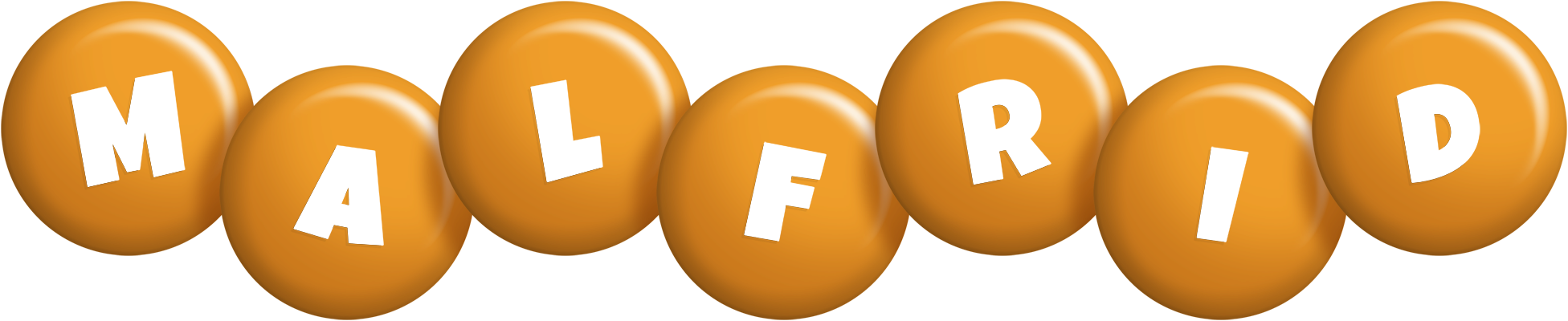 Malfrid candy-orange logo