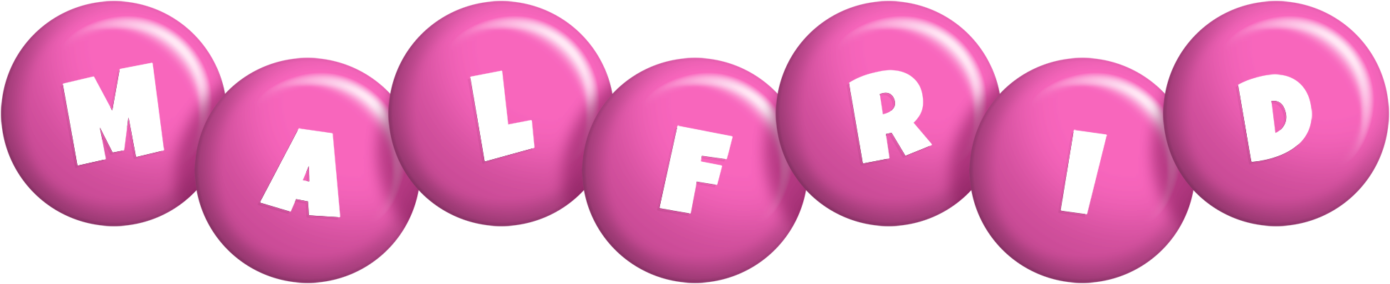 Malfrid candy-pink logo