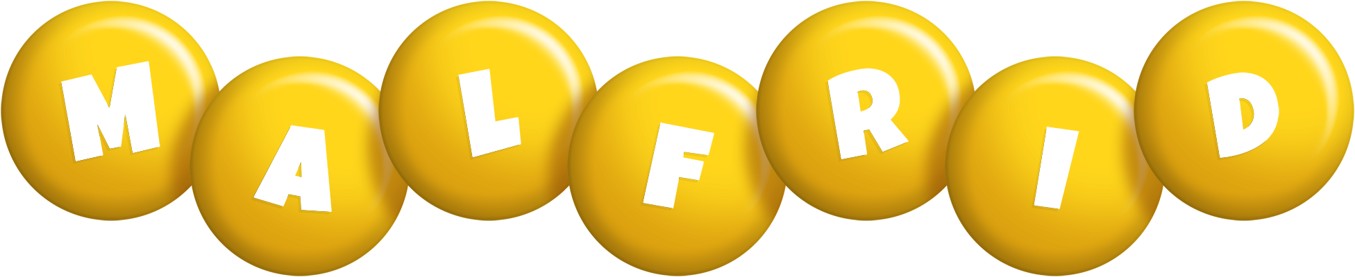 Malfrid candy-yellow logo