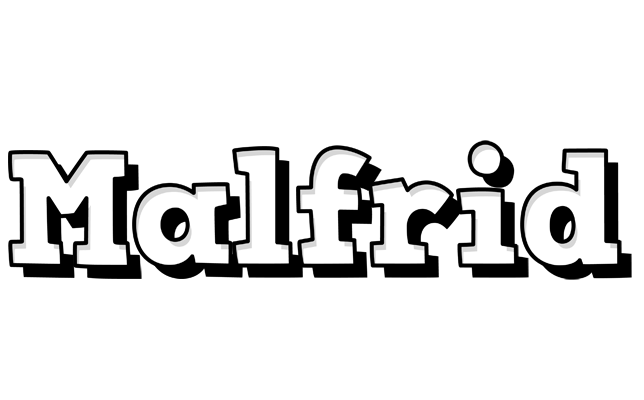 Malfrid snowing logo