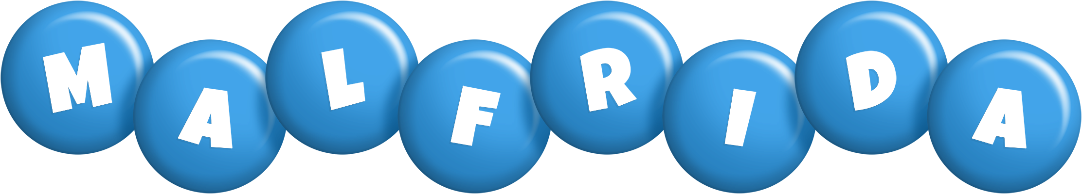 Malfrida candy-blue logo
