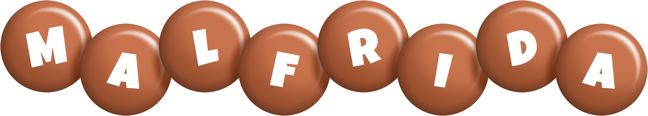 Malfrida candy-brown logo
