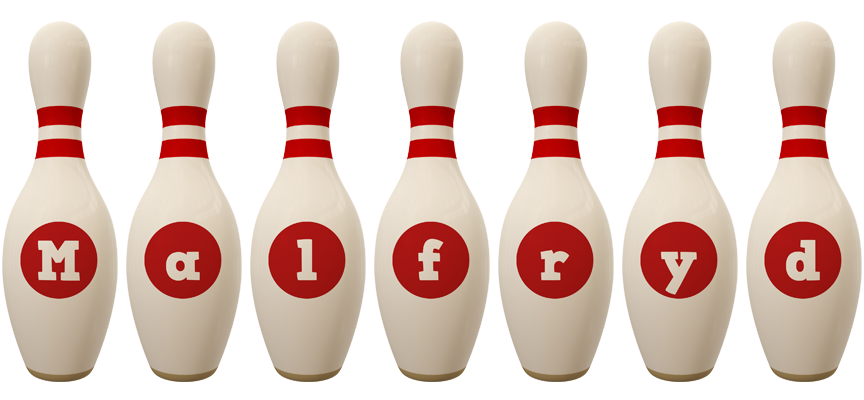Malfryd bowling-pin logo