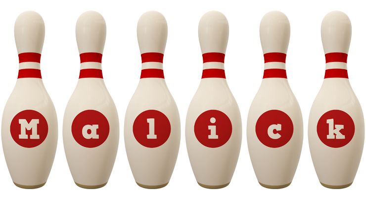 Malick bowling-pin logo
