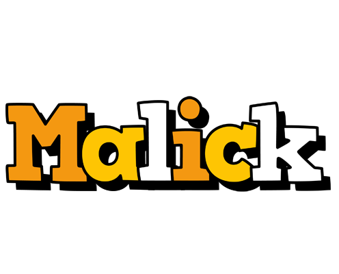Malick cartoon logo