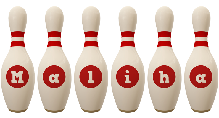 Maliha bowling-pin logo