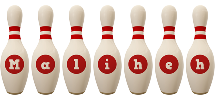 Maliheh bowling-pin logo