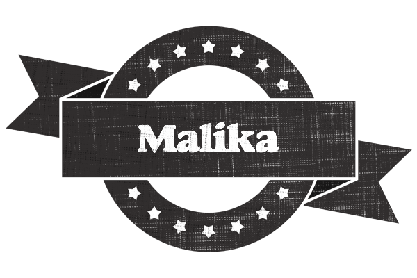 Malika grunge logo