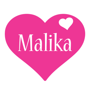 malika name logo heart logos