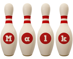 Malk bowling-pin logo