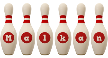 Malkan bowling-pin logo