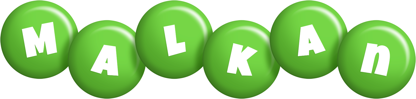 Malkan candy-green logo